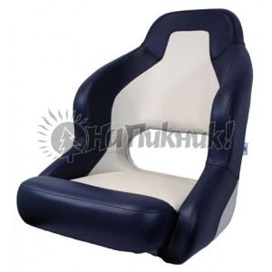 Кресло большое H52 синее-белое