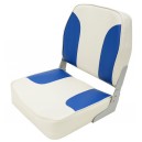 Складное кресло с низкой спинкой серо-синее