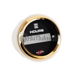 Счетчик моточасов HLH2-BG-HS диаметр 52мм, рамка - золото, черный
