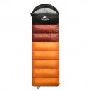 Спальный мешок с капюшоном Nature Hike U350 с фибер подкладкой (190+30)x75см оранж
