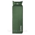 Широкий надувной коврик с подушкой Nature Hike ULTRALIGH TPU 185х60х2,5см зеленый