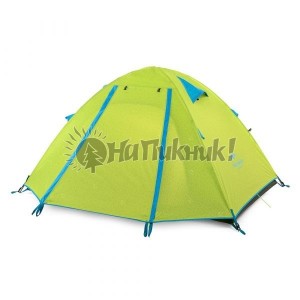 3-х местная палатка с алюминиевыми стойками P-Series 210T65D 205х(160+45)см зеленая