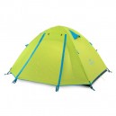 4-х местная палатка с алюминиевыми стойками P-Series 210T65D 210х(210+55)см зеленая