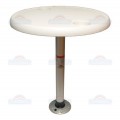 Комплект стол круглый, диаметр 68см, основание алюминий с замком