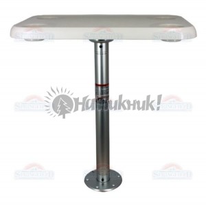 Комплект стол прямоугольный 40х70см, опора стола - пластик, основание алюминий