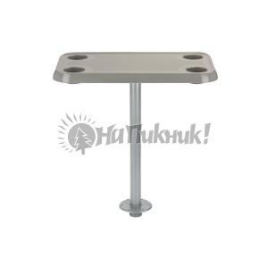 Набор прямоуголный стол со стойкой цвет серый